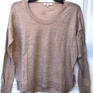 Madewell long sleeve dark tan thin sweater